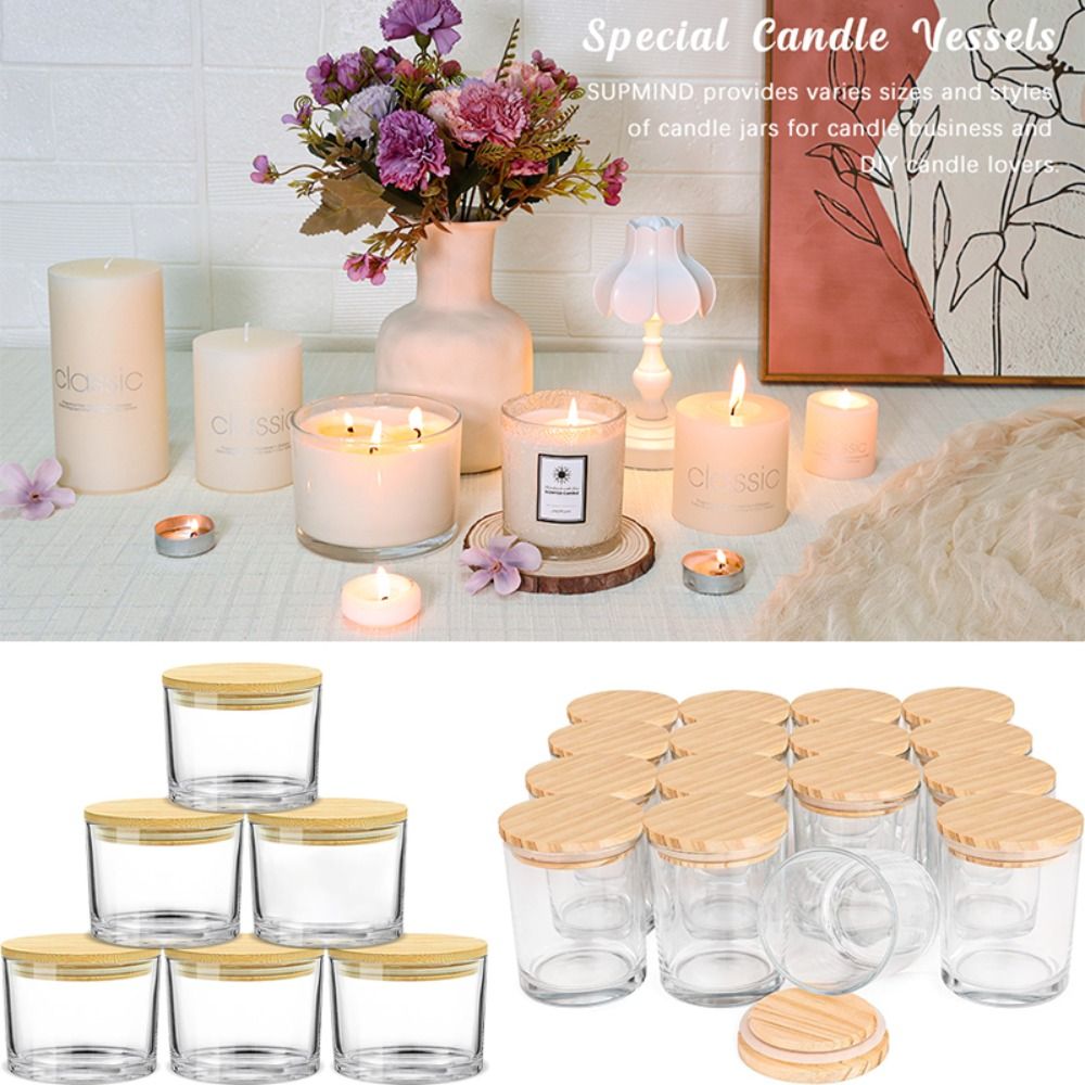 Bocaux à bougies en verre tran - Candle Making Glass Jars avis et prix