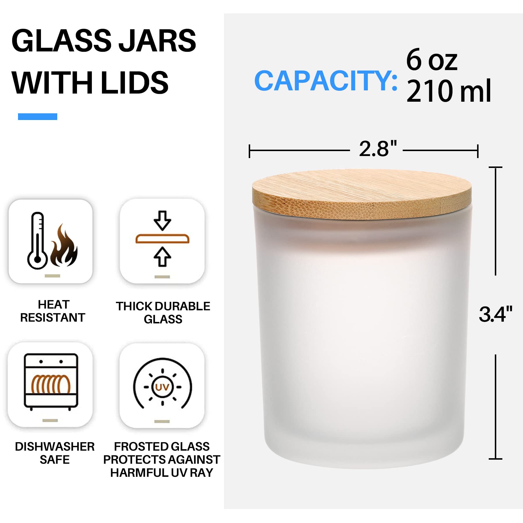 Bocaux à bougies en verre ambr - Candle Making Glass Jars avis et prix